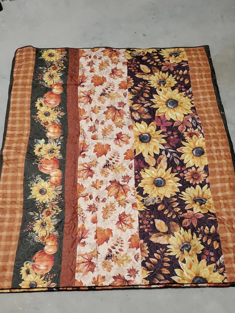 New Red Bird Autumn Sunflower Patchwork Comforter -